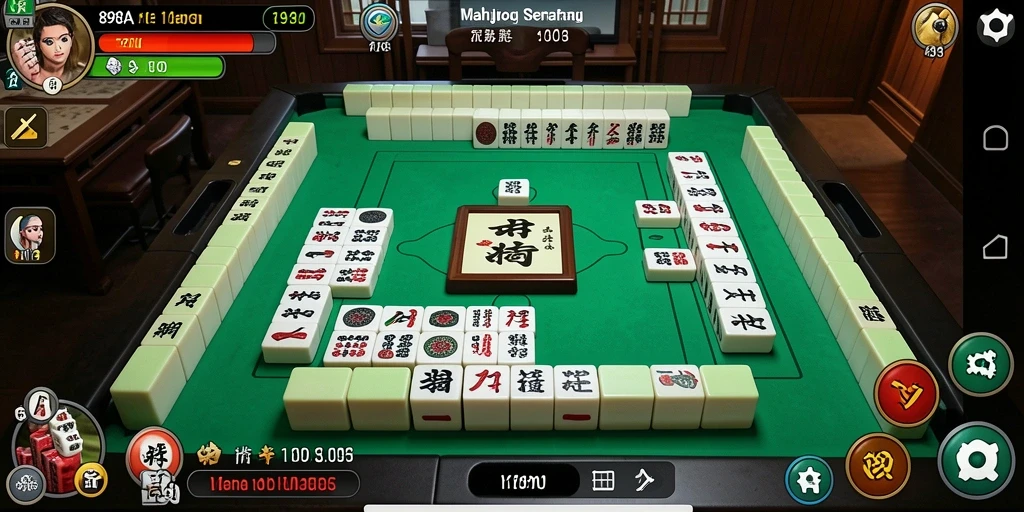Tampilan gameplay Mahjong yang mendebarkan dalam 898A.