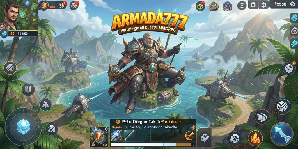 Tampilan gameplay seru di dunia MMORPG ARMADA777.