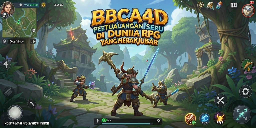 Tampilan gameplay BBCA4D yang epik dalam petualangan RPG.