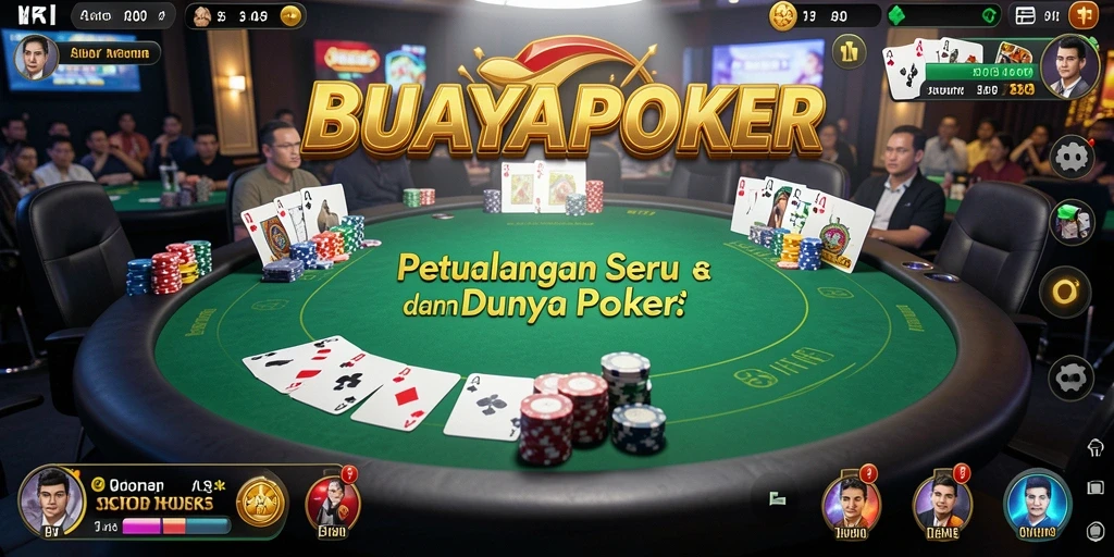 Screenshot gameplay BUAYAPOKER menampilkan petualangan poker yang mendebarkan.