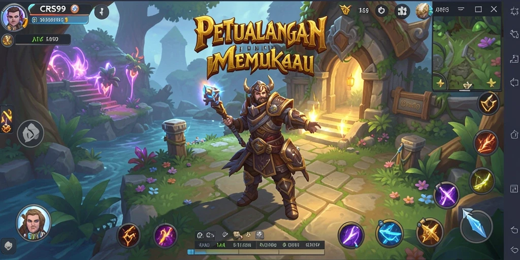 Tangkapan layar menunjukkan aksi seru dalam pertempuran ARPG di CRS99.