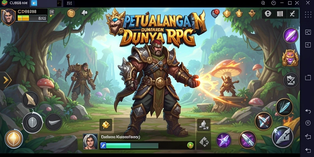 Screenshot CU888 menampilkan aksi pertarungan seru di dunia RPG.