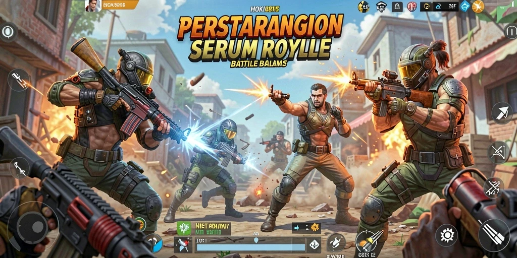Gameplay Battle Royale yang intens dan mendebarkan di HOKI8815.