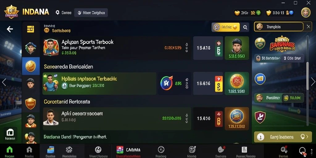 Tampilan screenshot utama INDAAA menampilkan pengalaman menarik dalam taruhan Sportsbook.