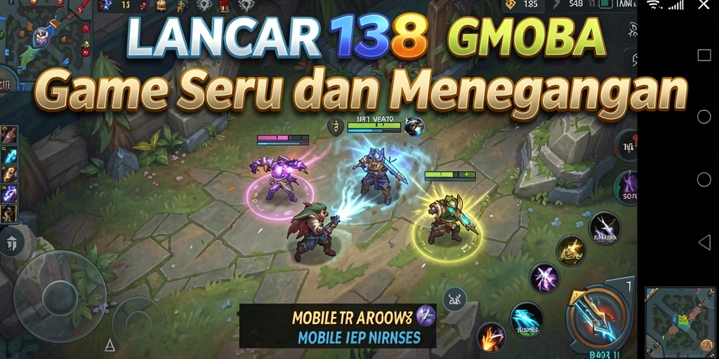Tangkapan layar LANCAR138 menampilkan aksi seru pertarungan tim MOBA.