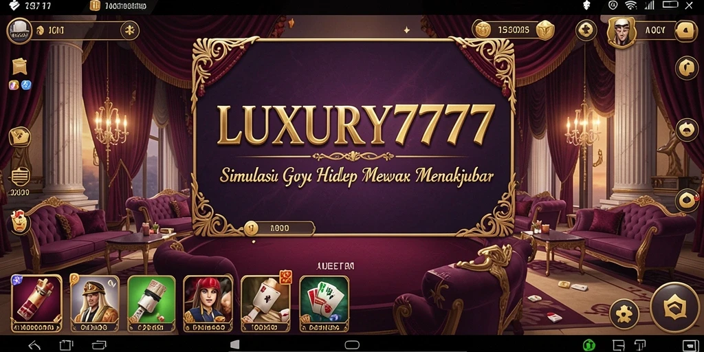Tampilan gameplay menawan dari dunia mewah LUXURY777.