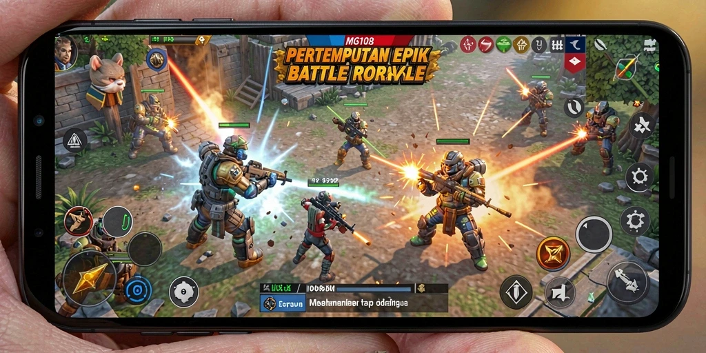 Tampilan seru gameplay <strong>MG108</strong> dalam pertempuran Battle Royale.