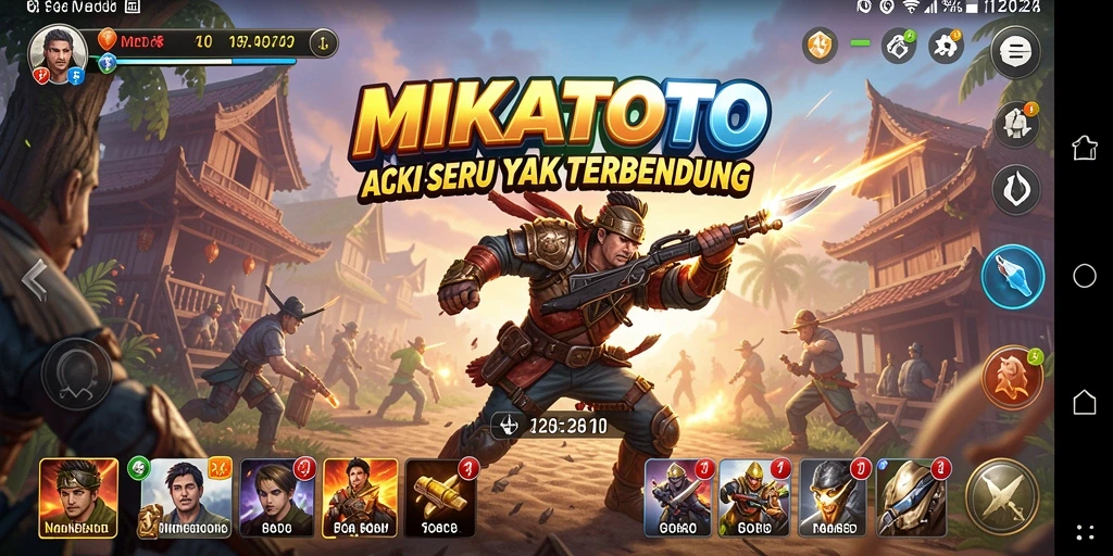 Gameplay MIKATOTO yang memacu adrenalin dan penuh aksi.