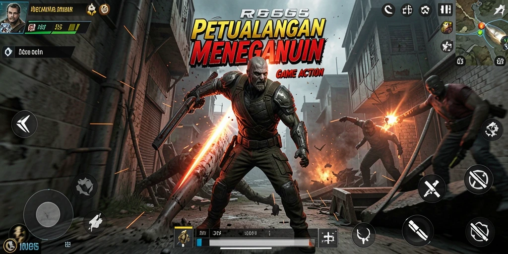 Tampilan gameplay RR666 yang intens dalam aksi.