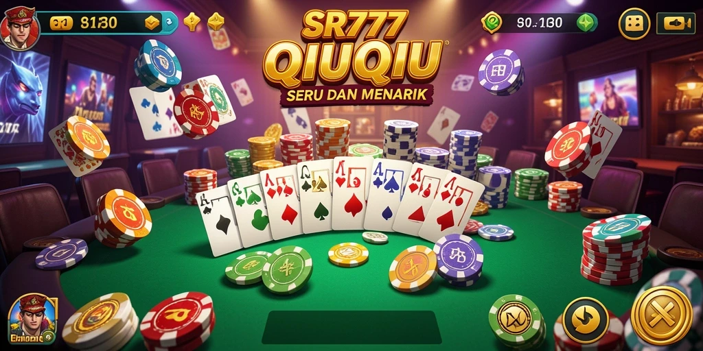 Tampilan gameplay QiuQiu yang seru dan mendebarkan.