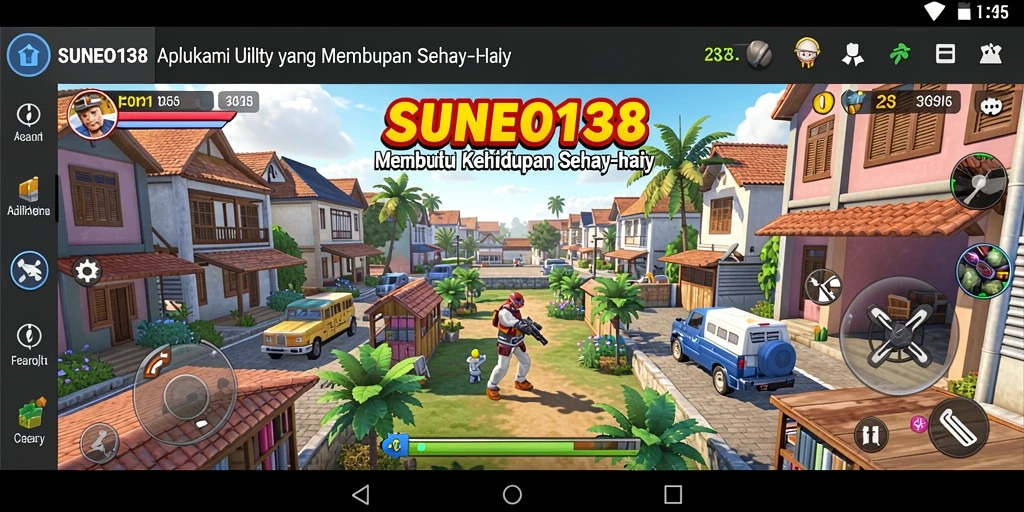 Screenshot aplikasi SUNEO138 yang menampilkan fitur Utility.