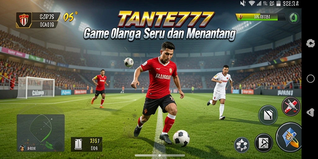 Screenshot TANTE777 menunjukkan aksi seru dalam permainan olahraga.