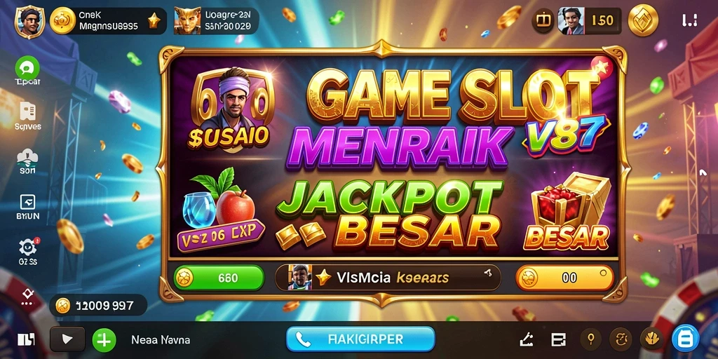Tampilan gameplay Slot V87 yang memikat dan penuh warna.